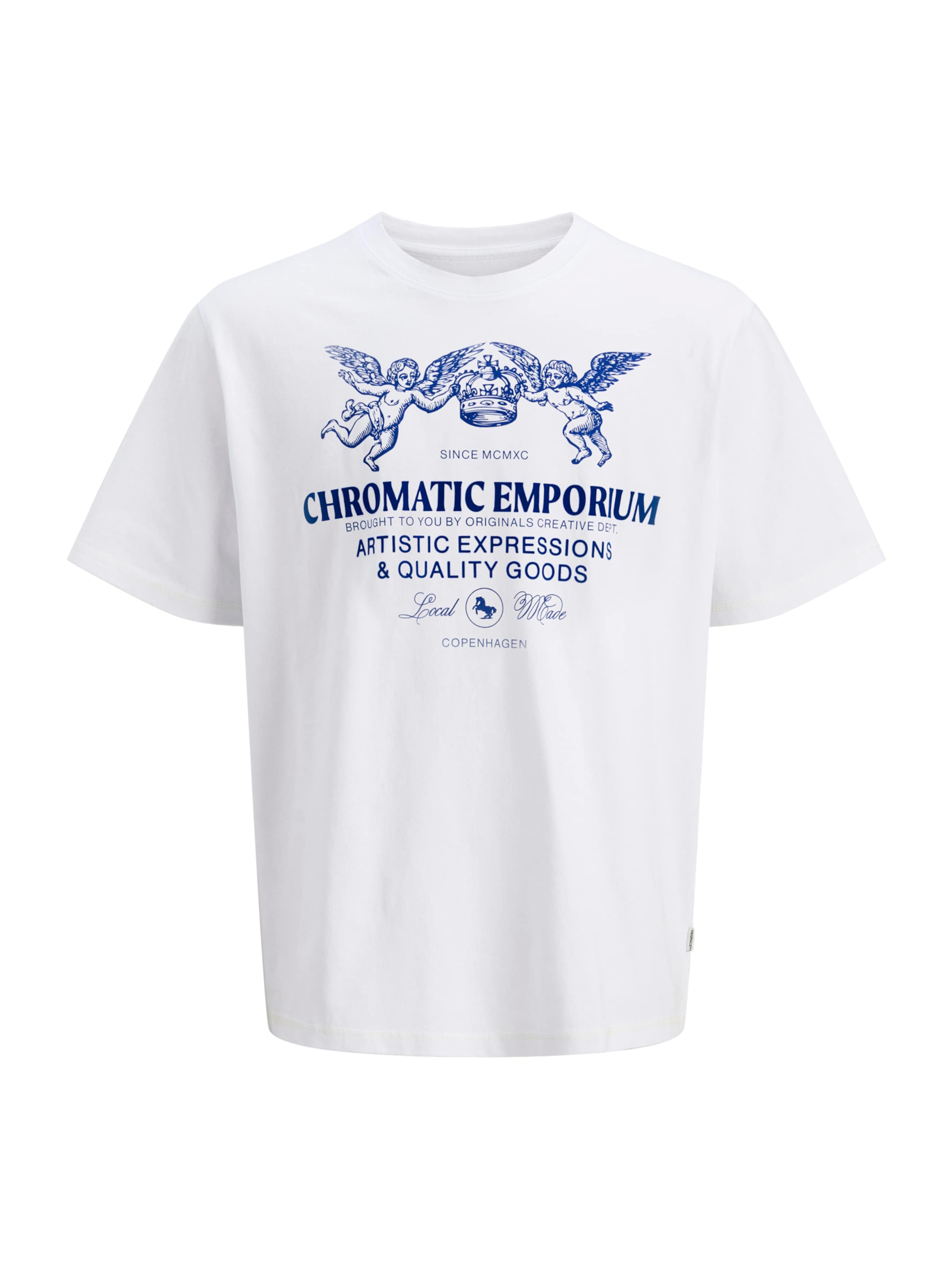 JACK & JONES T-Shirt 'JORLiverpool' en marine / blanc, Vue avec produit