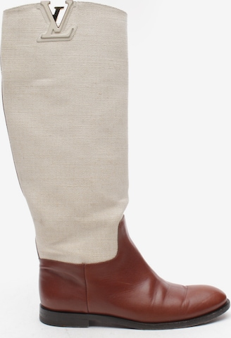 Louis Vuitton Dress Boots in 37 in Beige: front