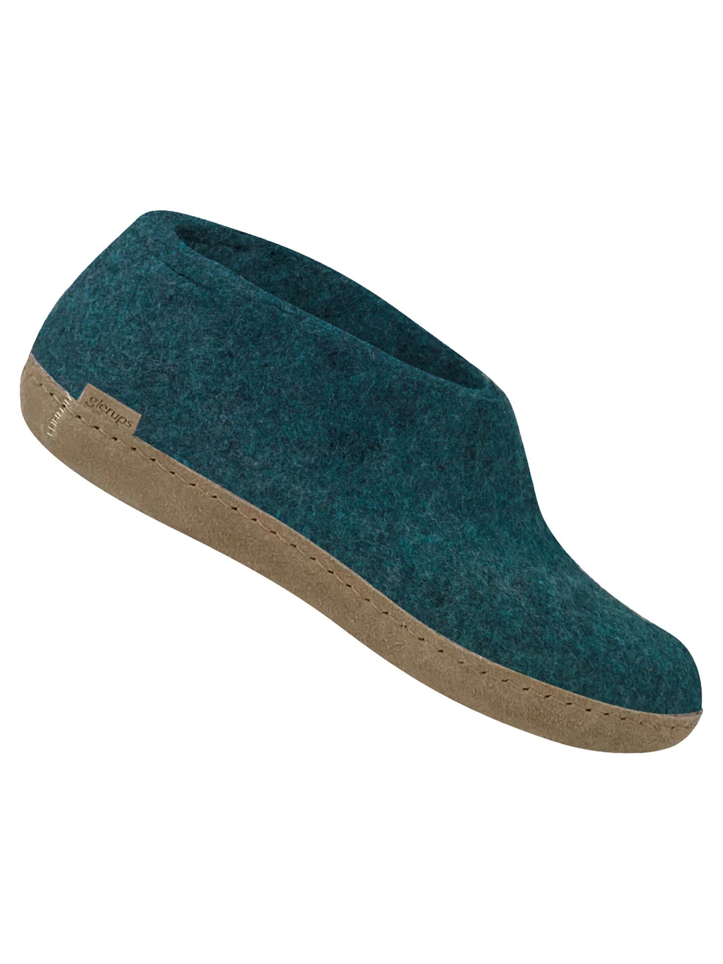 Glerups Slipper 'Ledersohle' in Blue