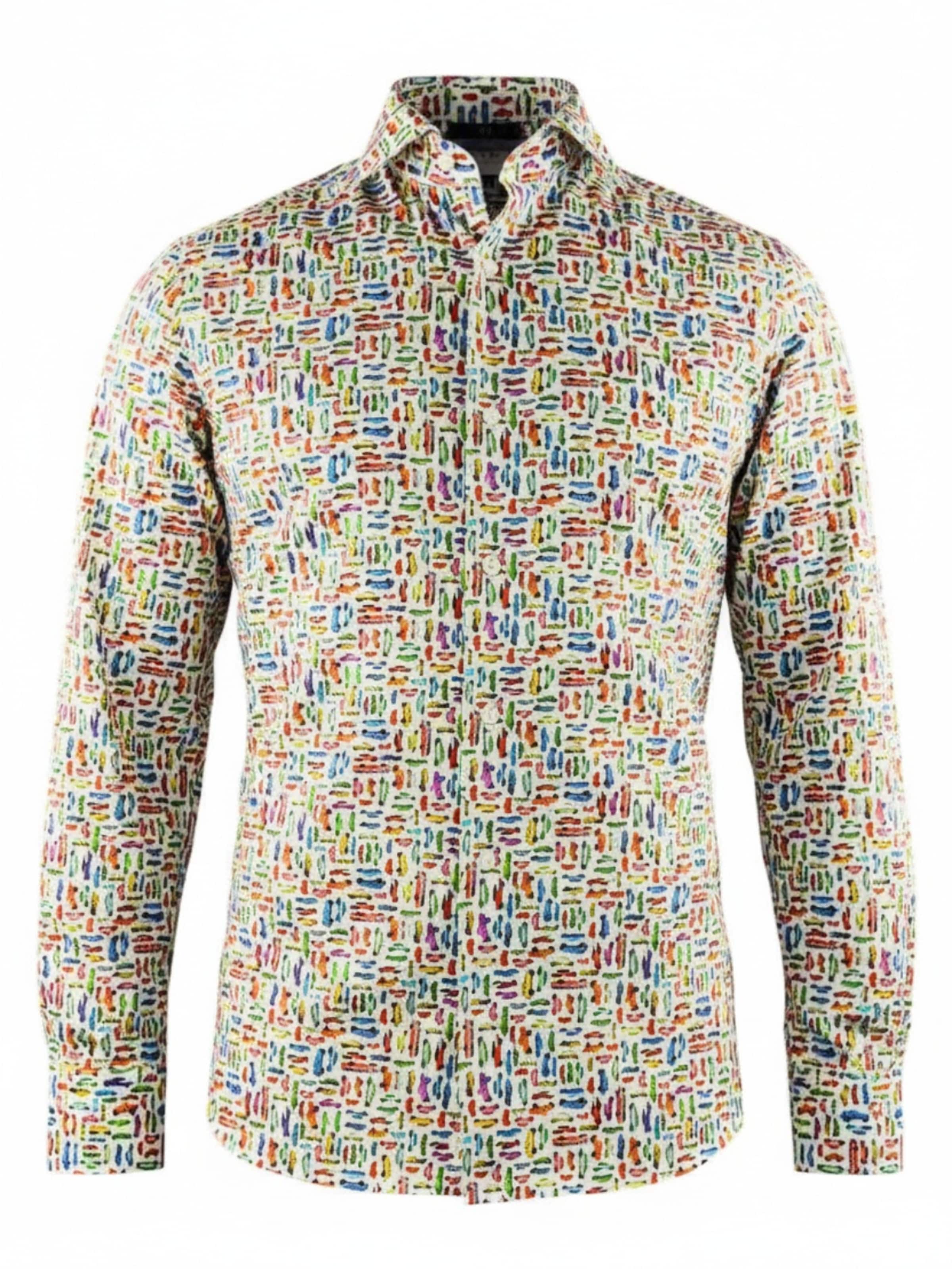 HENRIK Slim fit Button Up Shirt in Mixed colors: front