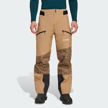 ADIDAS TERREX Regular Outdoorhose 'Terrex Xperior Hybrid' in Braun: Vorderseite