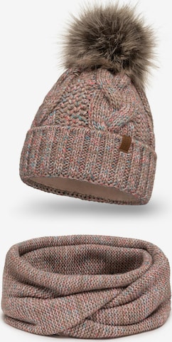 Bonnet '7014 Set' Vivisence en marron : devant