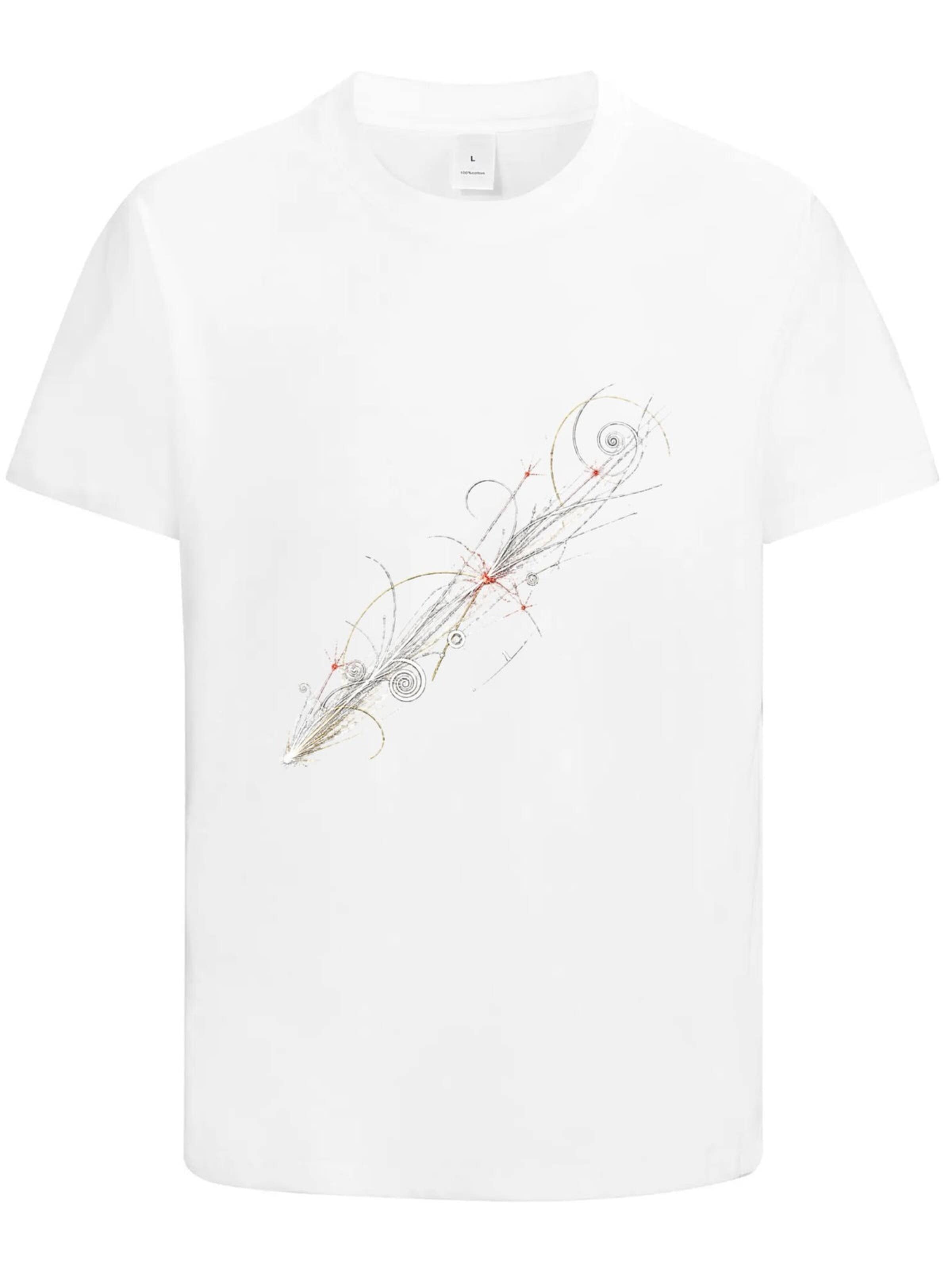 HUSKSWARE Shirt 'Herren T-Shirt mit Motivprint' in White: front