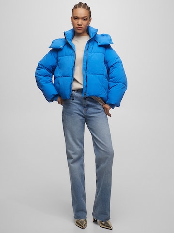 Pull&Bear Winter Jacket in Blue