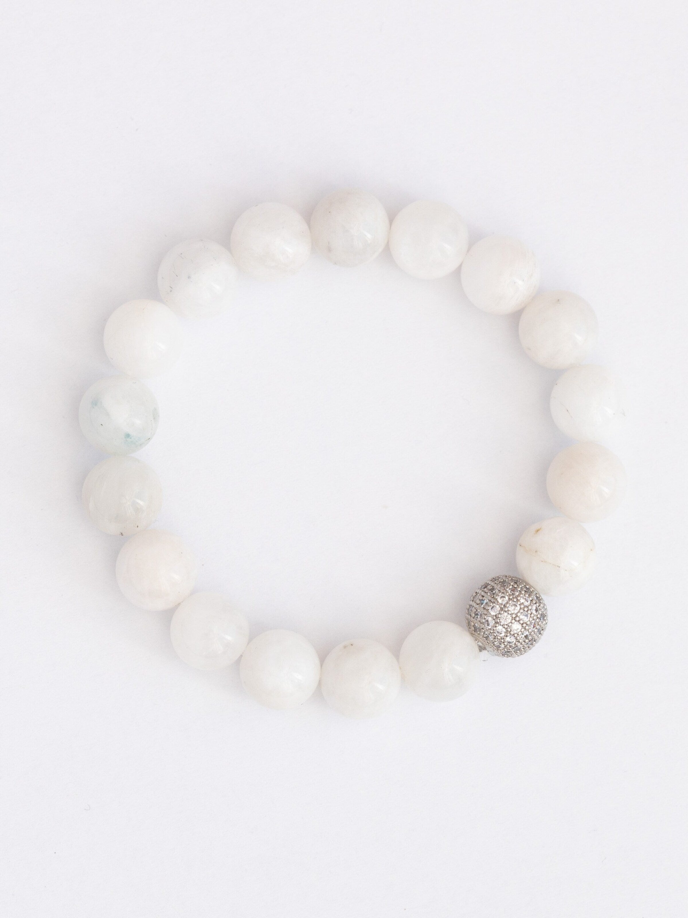 Secret Stones Armband 'Moon Glow' in Weiß