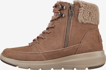 SKECHERS Lace-Up Ankle Boots in Brown