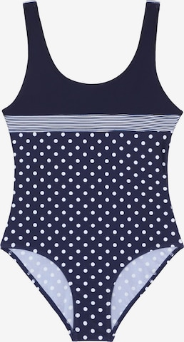 La V Swimsuit 'Badpak' in Blue: front