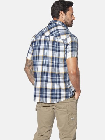 Jan Vanderstorm Comfort fit Button Up Shirt 'Ingolof' in Blue