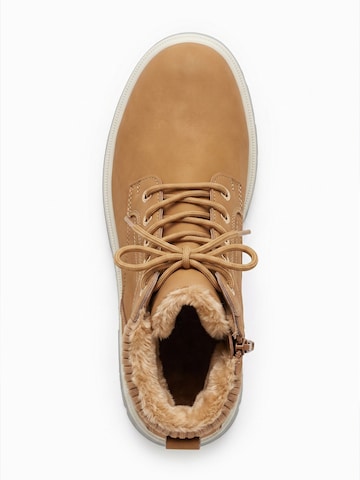 TorWeit Enkellaarsje 'Collar Lace Up Casual Ankle Boots' in Bruin