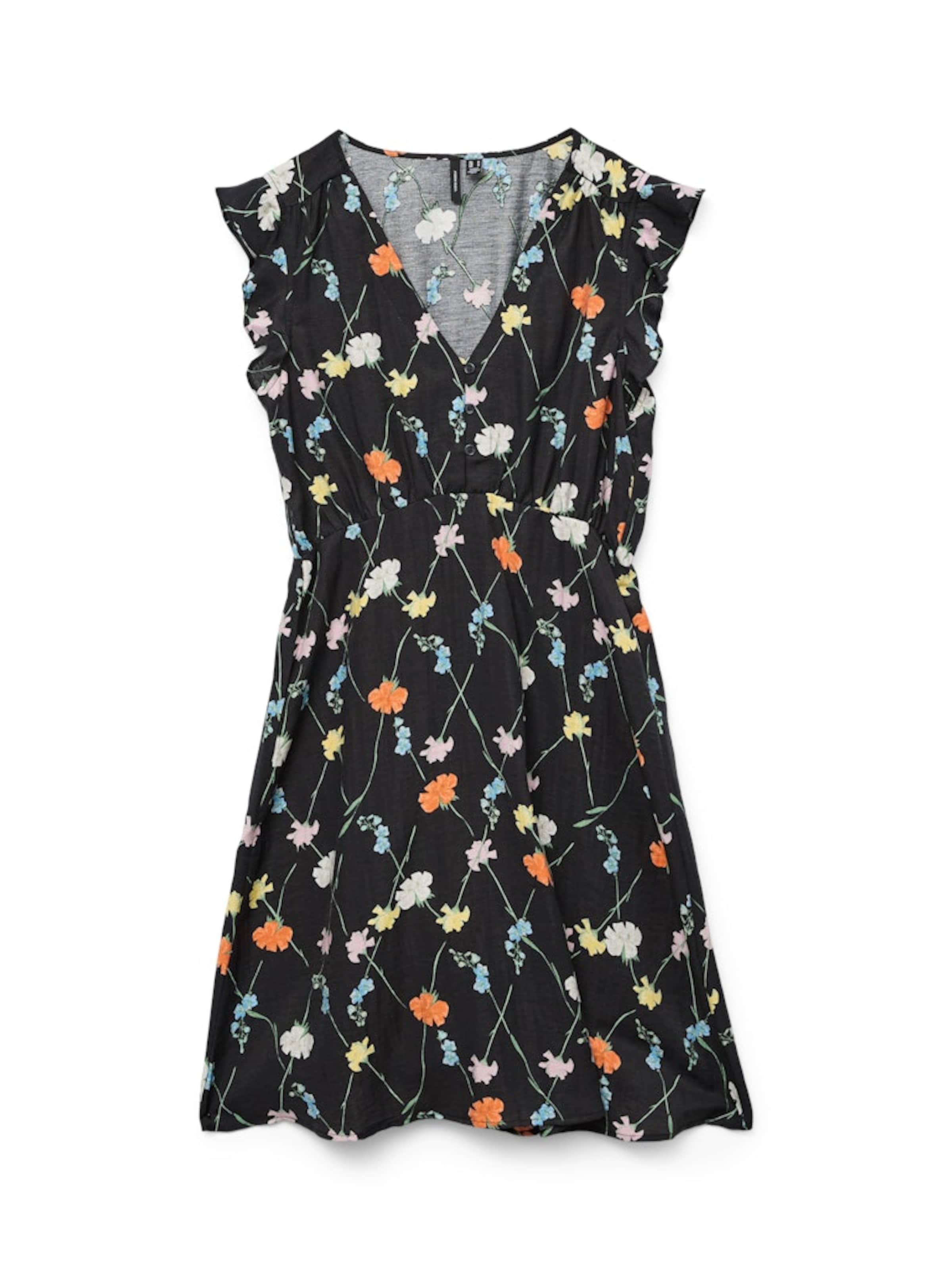 VERO MODA Summer Dress &#x27;FLORA OLGA&#x27; in Black: front