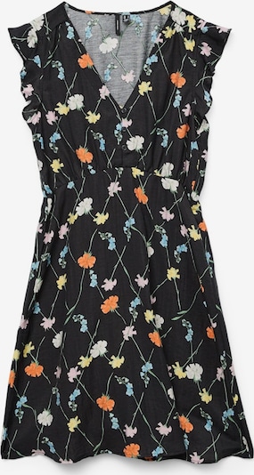 Vasarinė suknelė 'FLORA OLGA' iš VERO MODA, spalva – šviesiai mėlyna / šviesiai geltona / omarų spalva / juoda, Prekių apžvalga