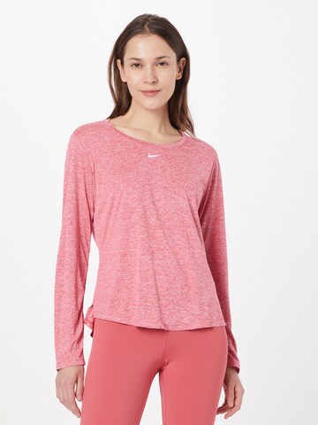 NIKE Performance shirt 'One' in Pink: front