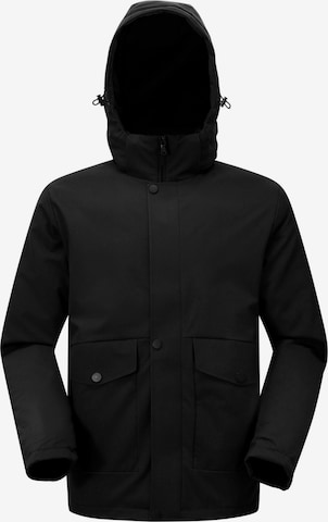 YOUTHUP Winter Jacket 'Kuschel' in Black: front