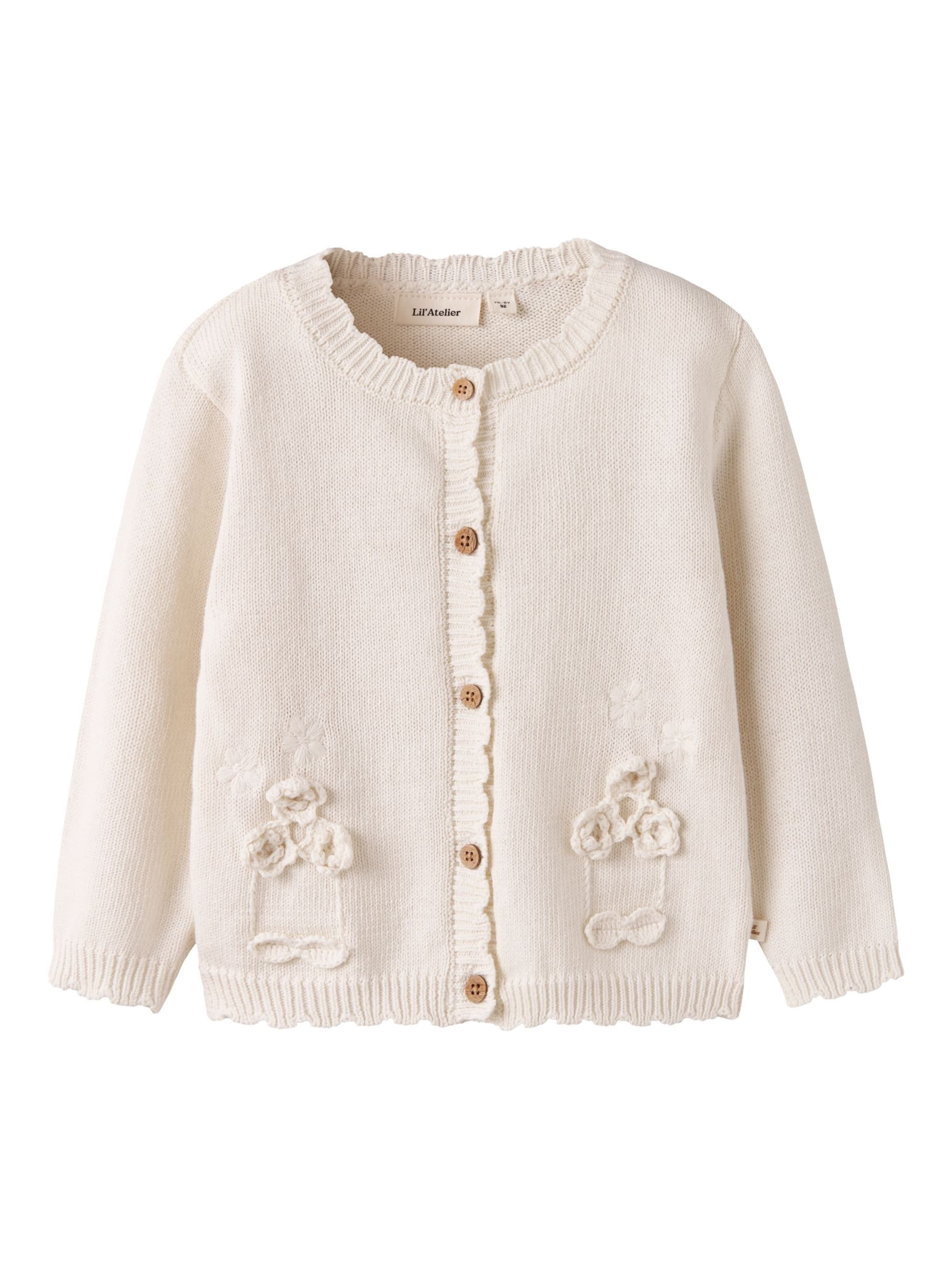 Lil'Atelier Cardigan i hvid: forside
