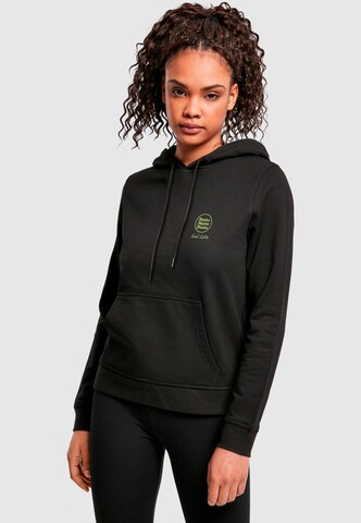 Merchcode Sweatshirt 'Iced Matcha Latte' in Black