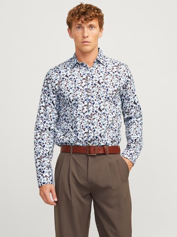 Coupe regular Chemise 'JPRBLALeeds' JACK & JONES en bleu : devant