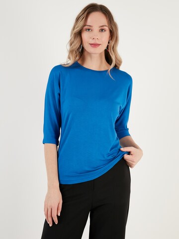 Camicia da donna di LELA in blu: frontale