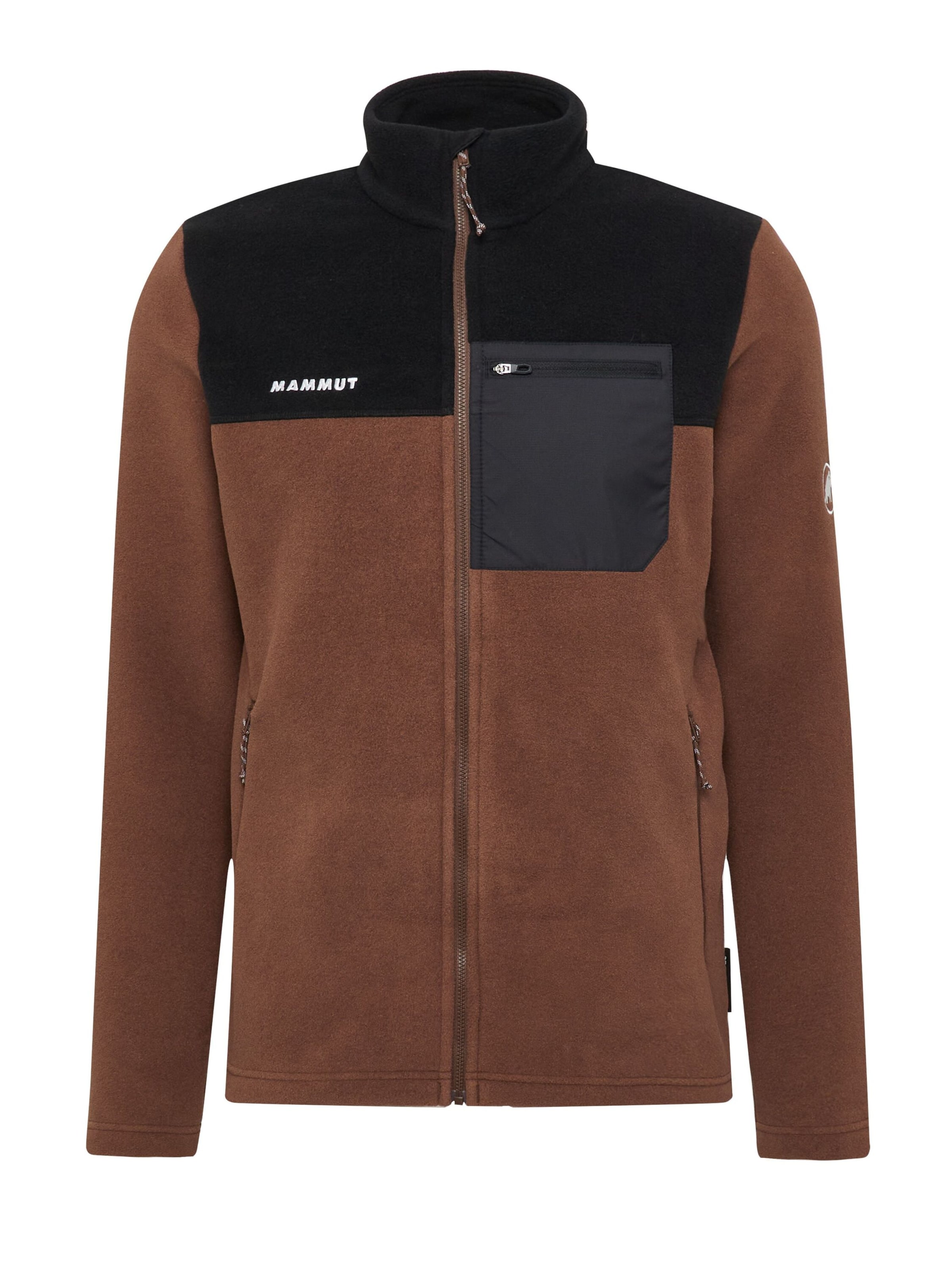 MAMMUT Athletic Fleece Jacket in Brown: front
