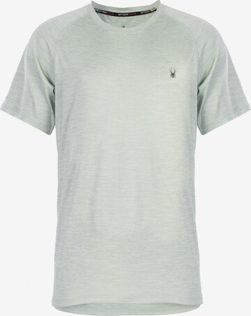 T-Shirt fonctionnel Spyder en gris : devant