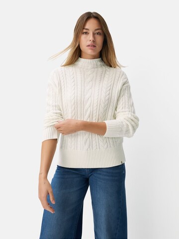 CAMEL ACTIVE Strickpullover in lockerer Passform in Weiß