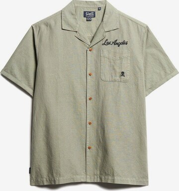 Superdry Button Up Shirt 'Resort' in Green: front