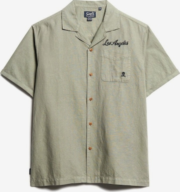 Superdry Button Up Shirt 'Resort' in Green: front