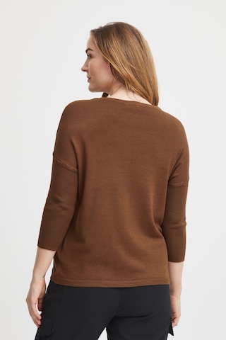 Fransa Sweater 'Blume' in Brown