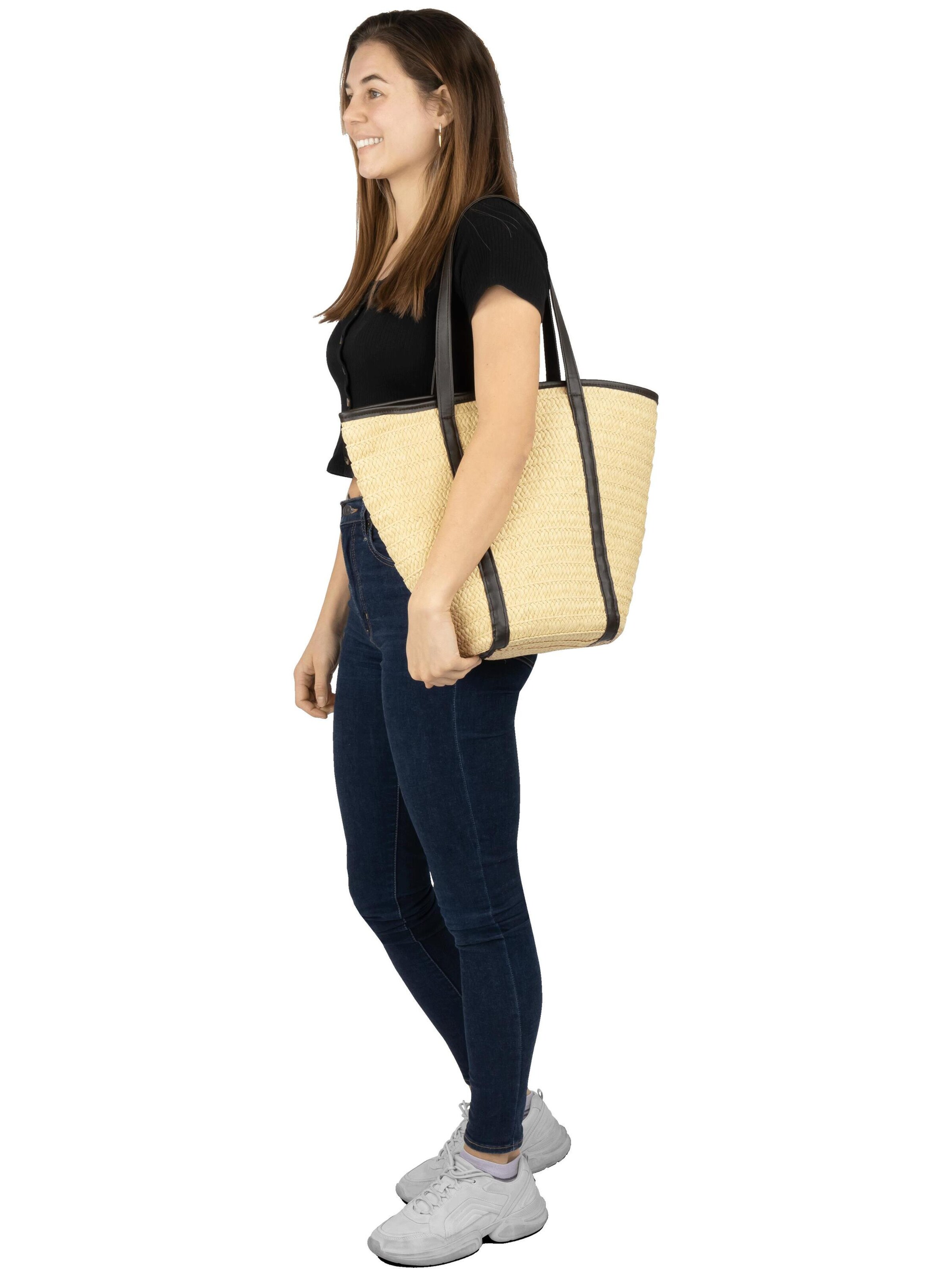 Janice - Bolsa de playa ' Makati ' en beige