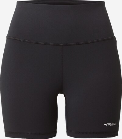 PUMA Sportbroek 'Fit HW 5' in de kleur Zwart / Wit, Productweergave