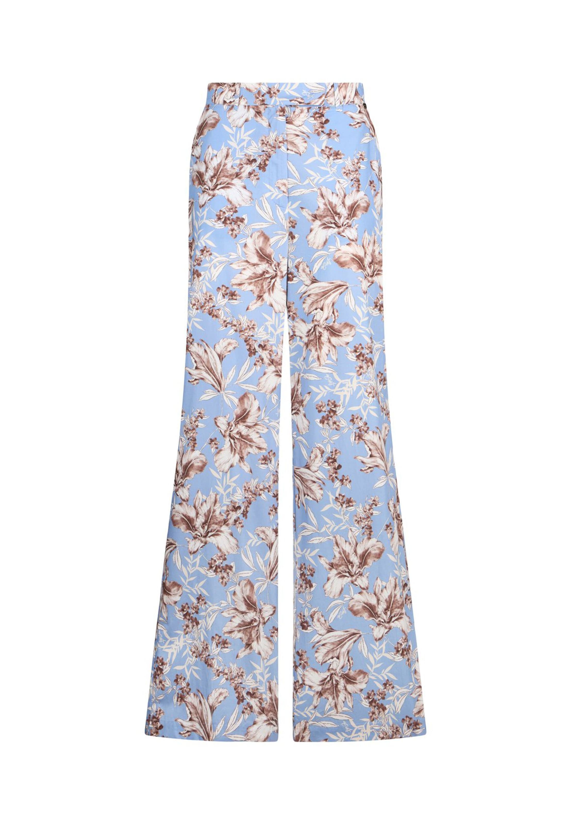 Wide Leg Pantalon à plis Liu Jo en bleu : devant