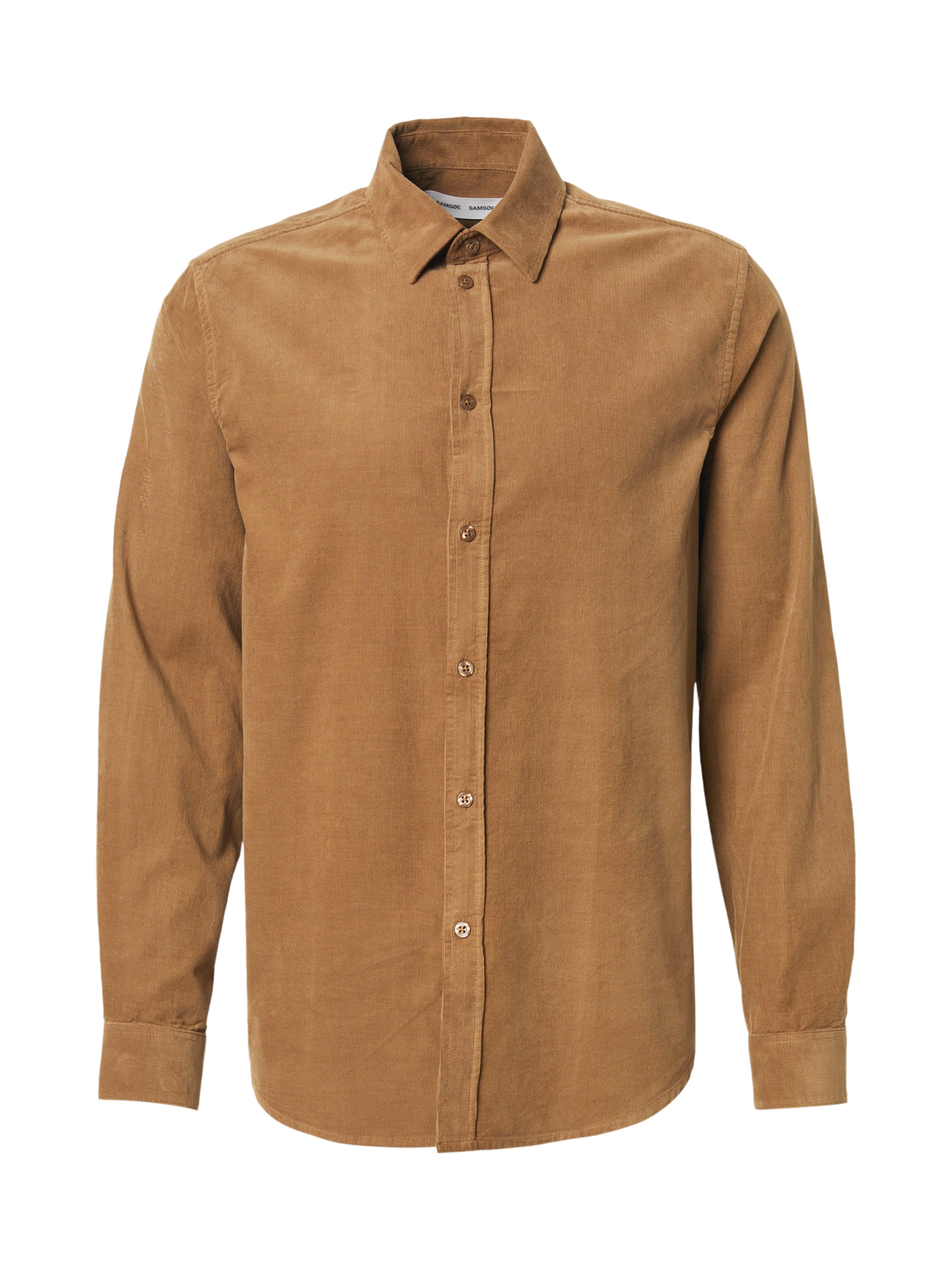 Samsøe Samsøe Regular fit Button Up Shirt 'Saliam NX' in Brown: front