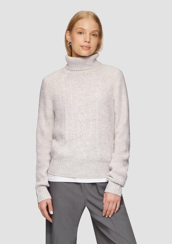 Pull-over QS en beige : devant