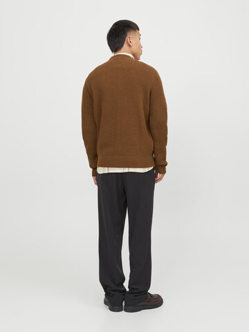 JACK & JONES Pullover 'Carter' in Braun