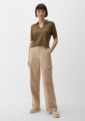 s.Oliver Wide Leg Hose in Beige