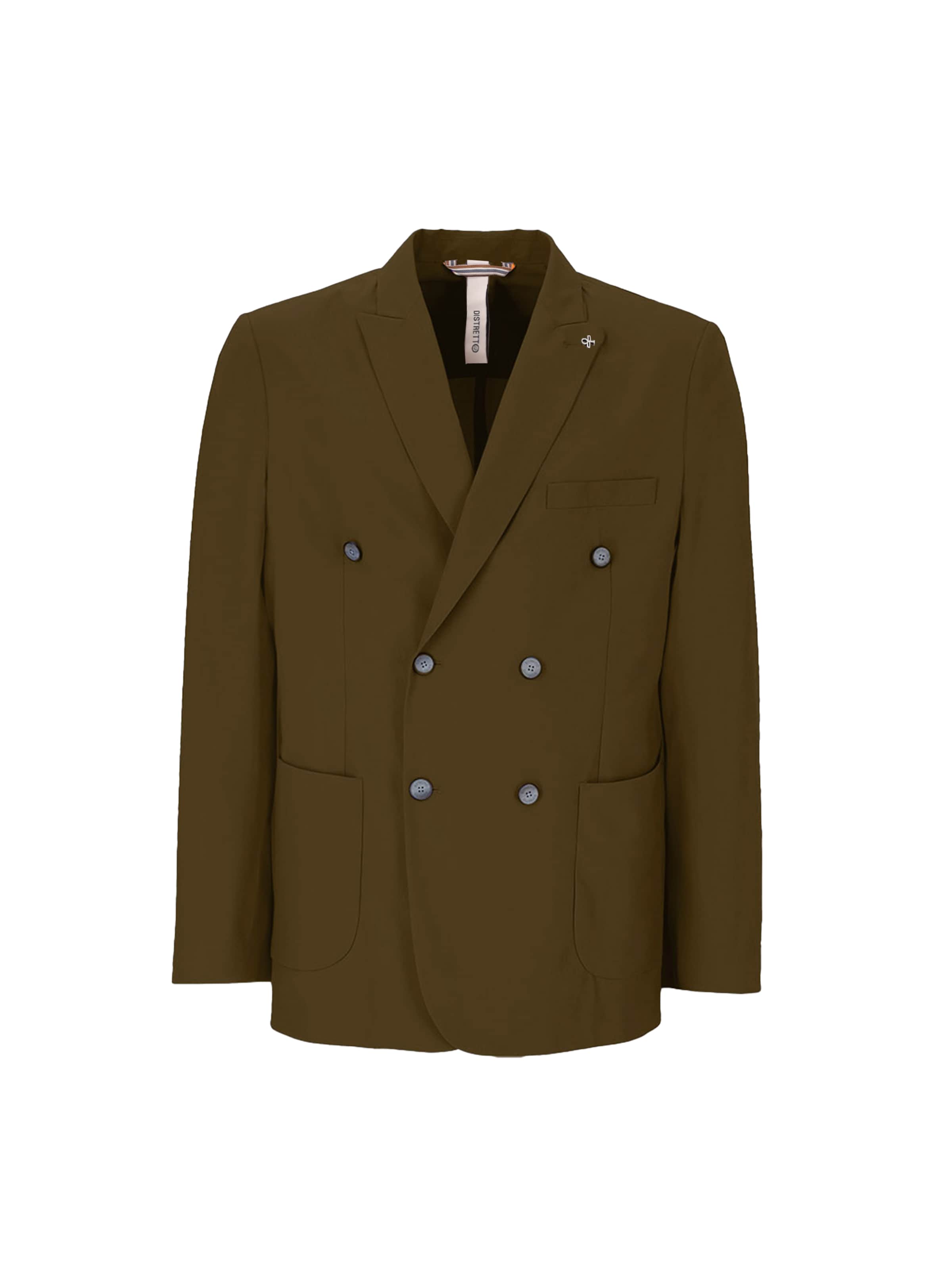 Distretto12 - Chaqueta tipo saco para negocios en verde: frente