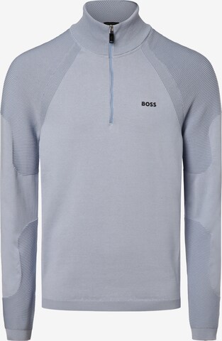 BOSS Sweater ' Perform-X_QZ ' in Blue: front
