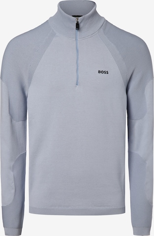 BOSS Black Sweater ' Perform-X_QZ ' in Blue: front