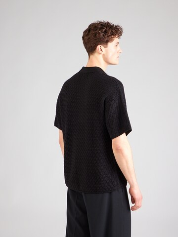 JACK & JONES Pulover 'JJHUDSON' | črna barva