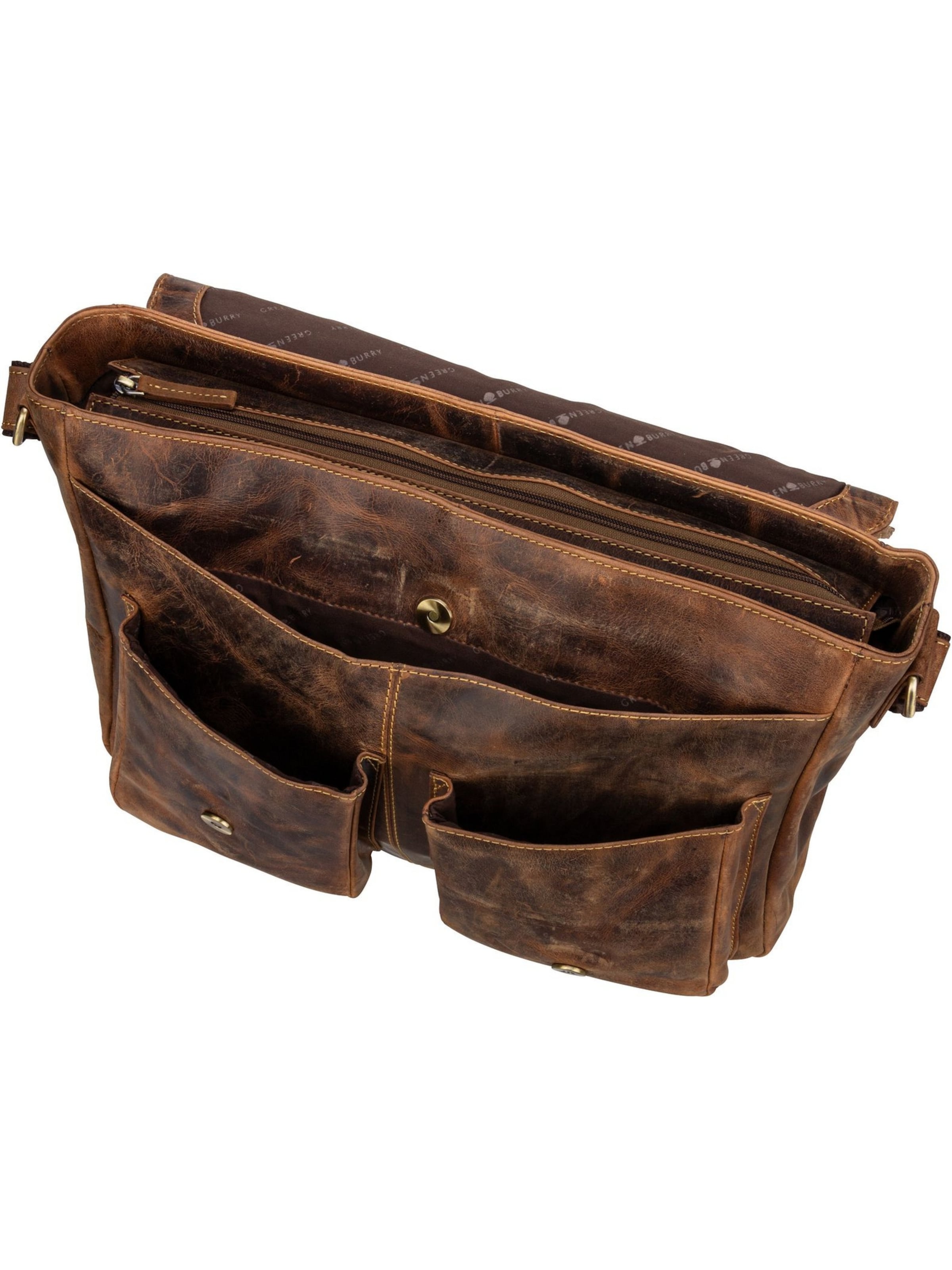 GREENBURRY Schoudertas 'Vintage 1541 Revolver' in Bruin