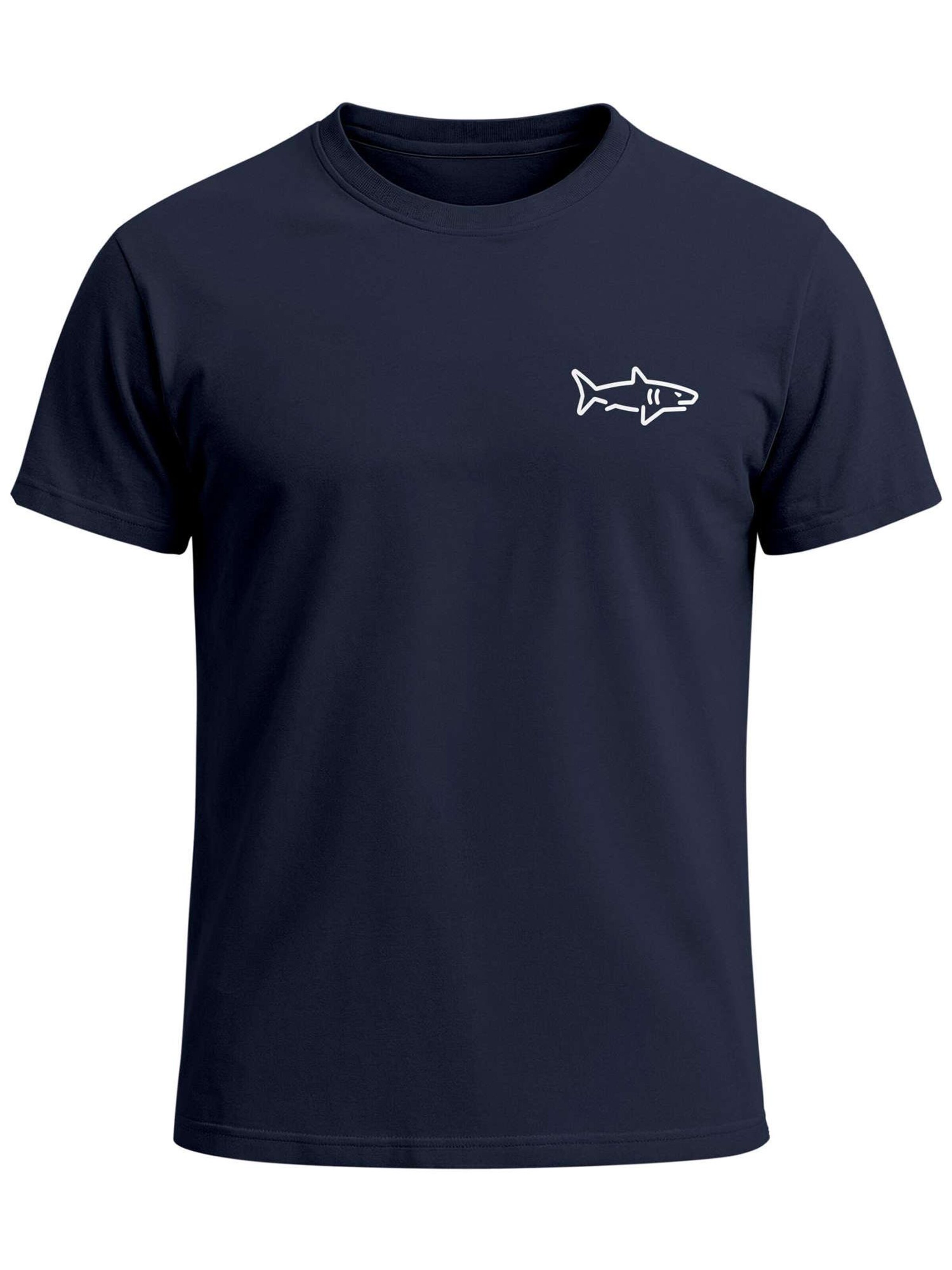 Neverless Shirt 'Shark' in Blue: front