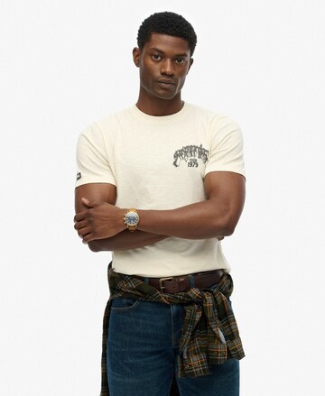 T-Shirt Superdry & Co en beige : devant