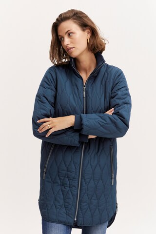 Fransa Between-Season Jacket 'QUILT' in Blue: front