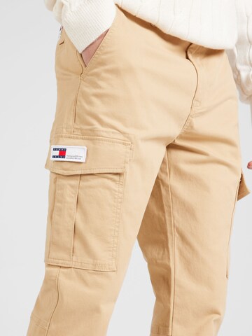 Tommy Jeans Slimfit Cargobyxa 'AUSTIN' i beige