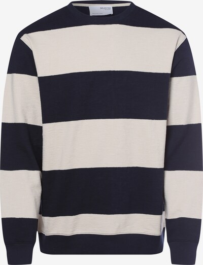 SELECTED Sweater in Cream / marine blue, Item view