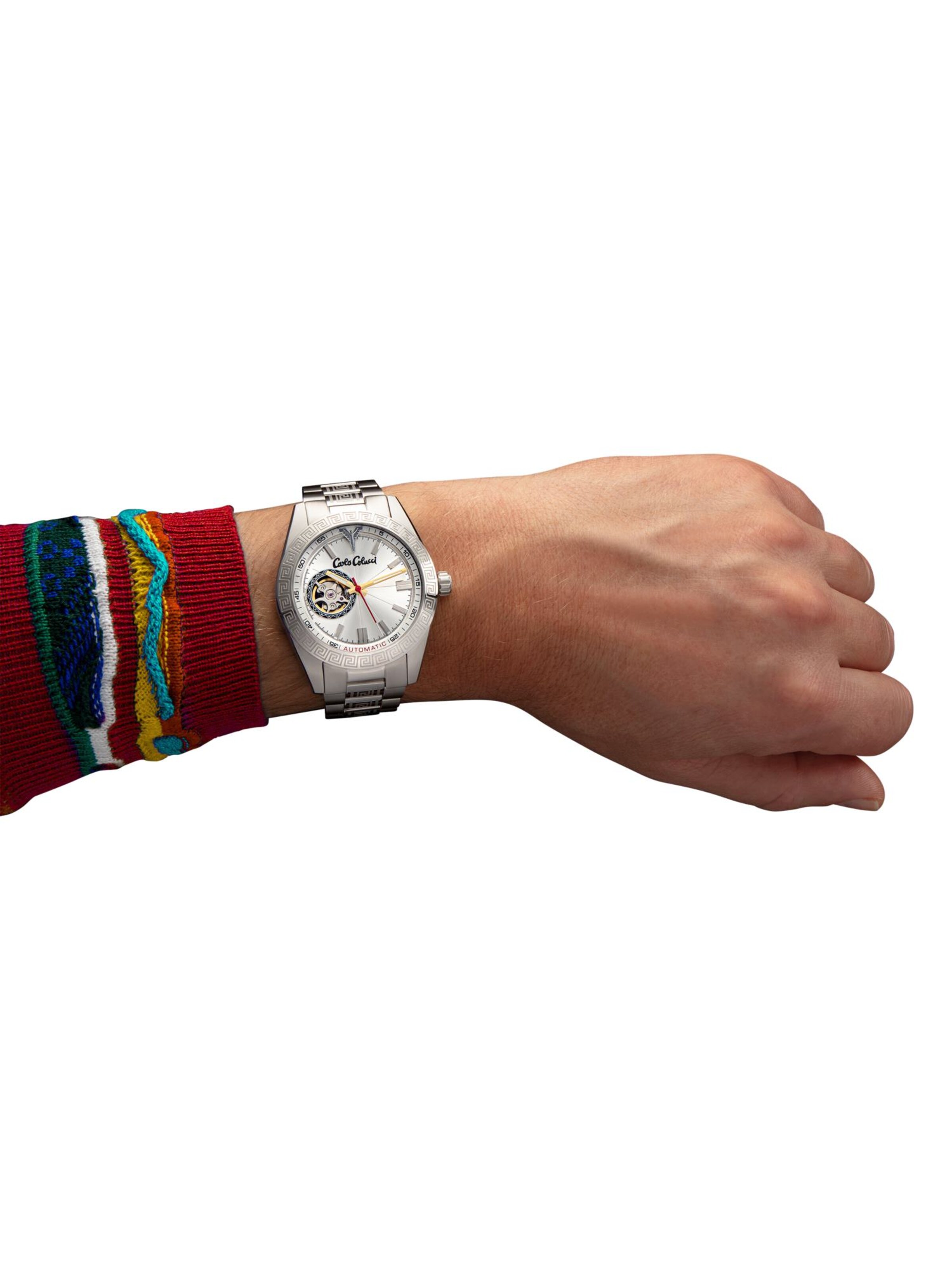 Carlo Colucci Analog watch ' Dreni ' in Silver: front