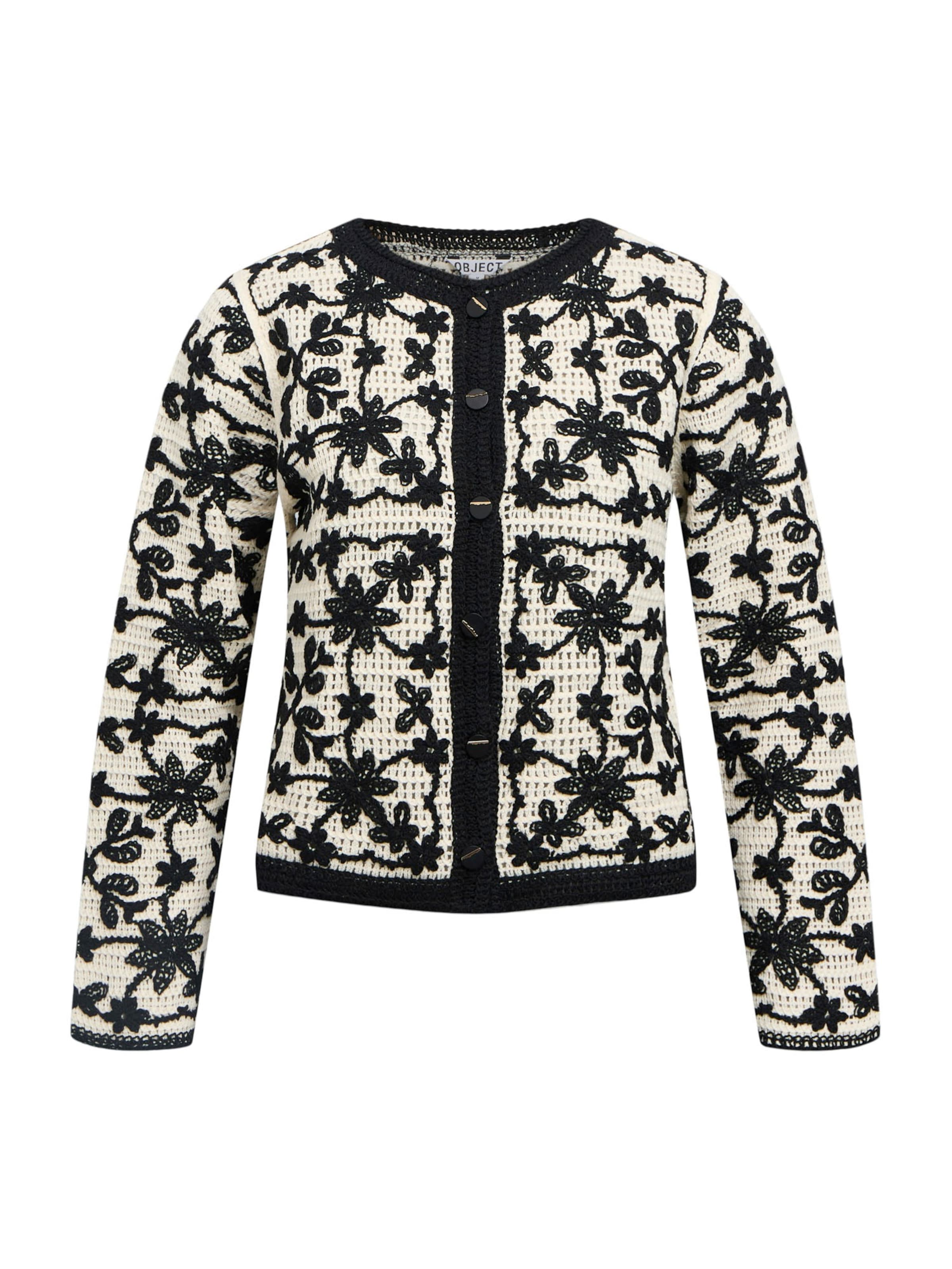 Cardigan 'OBJCARI' OBJECT en beige : devant