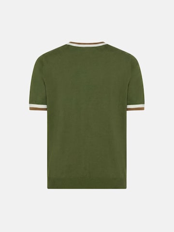 SUN68 Sweter 'SUN68 T-SHIRT SWEATER STRIPES DETAILS S/S T-SHIRT' w kolorze zielony