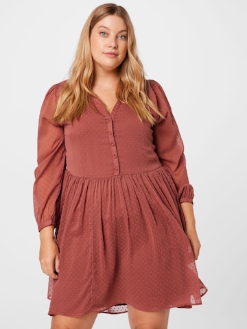 ABOUT YOU Curvy - Vestido camisero 'Payton' en rojo: frente