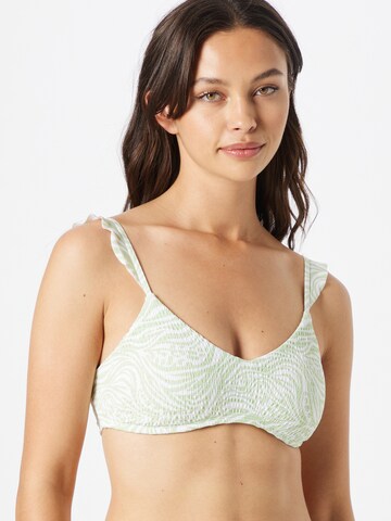 HOLLISTER Bustier Bikinitop 'SMOCK  VOOP' in Grün: predná strana