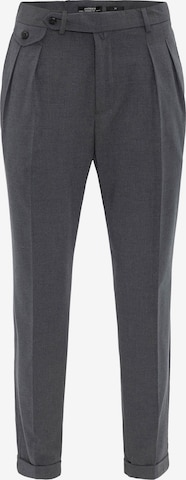 Antioch Regular Pleat-front trousers in Grey: front